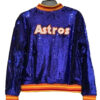 Houston Astros Blue Sequin Bomber Jacket