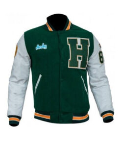 Stranger Things Season 4 Green Letterman Varsity Bomber Jacket