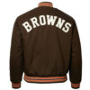 Authentic Cleveland Browns 1950 Satin Brown Jacket