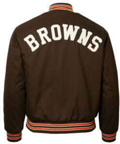 Authentic Cleveland Browns 1950 Satin Brown Jacket