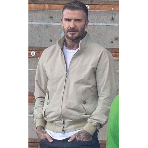 David Beckham Save Our Squad Beige Jacket