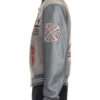Off White Ac Milan Grey Wool Varsity Jacket