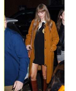 Taylor Swift Brown Trench Cotton Coat