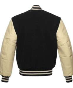 Baseball Letterman Black Off White Jacket