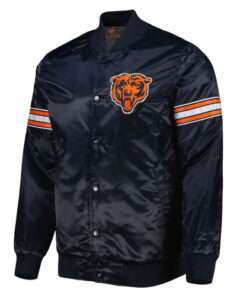 NFL Chicago Bears Vintage Men's Black Satin Varsity Jacket