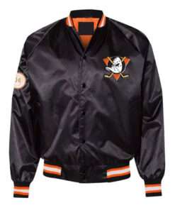 30th Anniversary Anaheim Ducks Black Satin Jacket