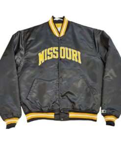 80s Missouri Tigers Men's Black Satin Jacket