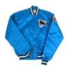 90’s San Jose Sharks Men's Blue Satin Jacket