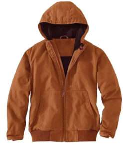Poker Face David Castaneda Men's Brown Hooded Jacket