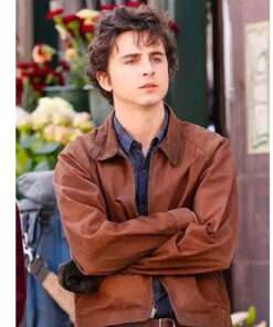 A Complete Unknown Timothee Chalamet Men's Brown Cotton Jacket
