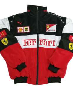 F1 Vintage Racing Cotton Padded Ferrari Jacket