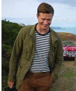 Irish Wish 2024 Ed Speleers Men's Olive Green Jacket