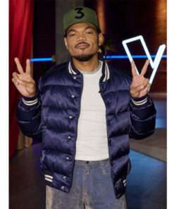 The Voice S25 Chance the Rapper Blue Bomber Jacket