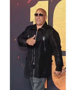 Vin Diesel Fast X Reunion LA Premiere Men's Black Satin Jacket
