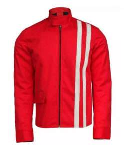 Elvis Presley Speedway Men's Red Leather Jacket