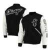 Chicago White Sox Black and White Letterman Varsity Jacket