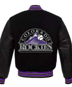 Colorado Rockies Black Varsity Jacket