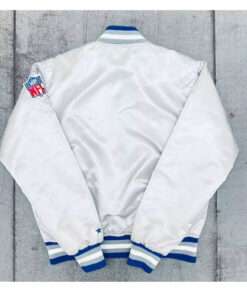 Detroit Lions Vintage Silver Varsity Jacket