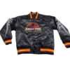 Jurassic Park Black Bomber Satin Varsity Jacket