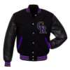 Letterman Colorado Rockies Men's Black Varsity Jacket