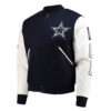 Letterman Dallas Cowboys Men's Black White Varsity Jacket