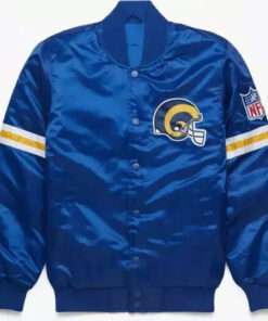 NFL Los Angeles Blue Satin Bomber Jacket