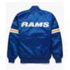 NFL Los Angeles Rams Royal Blue Satin Bomber Varsity Jacket