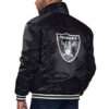 NFL Oakland Retro Full-Snap Satin Jacket