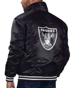 NFL Oakland Retro Full-Snap Satin Jacket