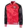 NFL San Francisco Raglan Black Satin Bomber Varsity Jacket