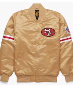 San Francisco 49ers Satin Vintage Bomber Varsity Jacket