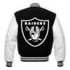 Oakland Las Vegas Raiders Wool leather Sleeves Jacket