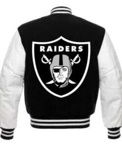 Oakland Las Vegas Raiders Wool leather Sleeves Jacket